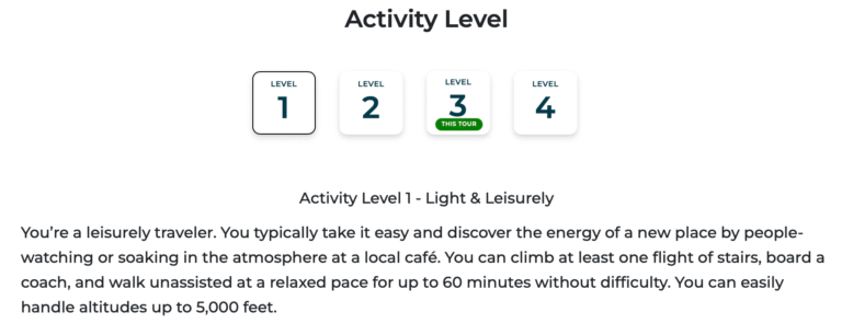 activity level 1