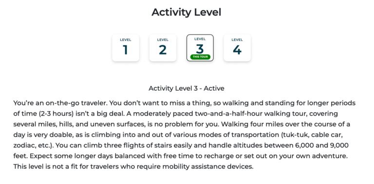 activity level
